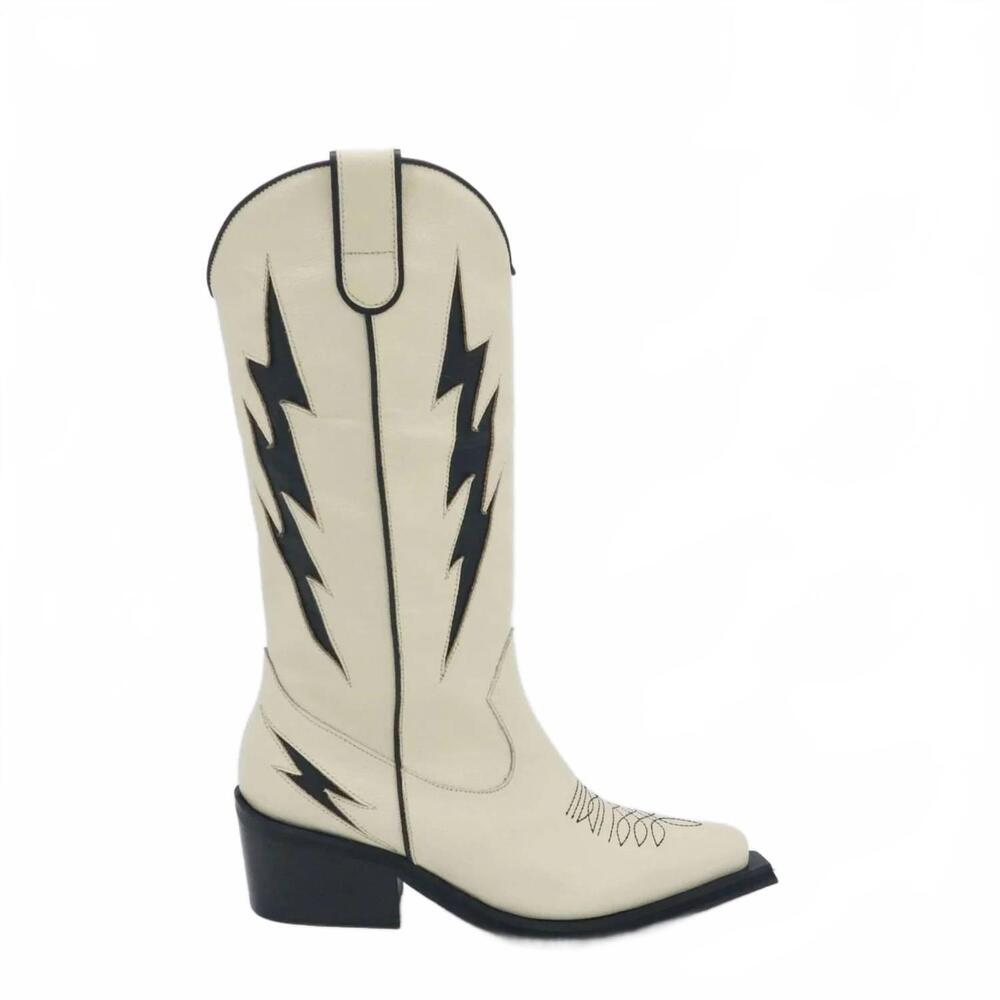 NEW STIVALI NEW YORK women's kiss boots in ivory